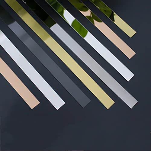 LKYJD Self-Adhesive Rose Gold Wall Trim, Tile Edge Trim Flexible Molding Trim, Liner Caulk Strip for Backsplash Tile Edge -38mx3cm
