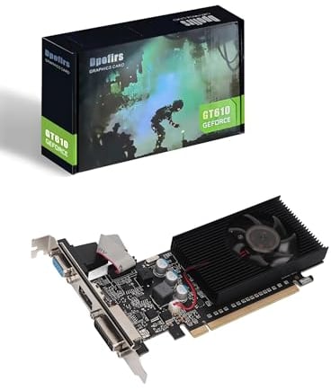 GT610 2GB DDR3 Grafikkarte, 64bit 810MHz 2GB DDR3 Grafikkarte, 2560x1600 PC Grafikkarte, PCI Express 2.0, DVI VGA HDMI Low Profile Grafikkarte, PLUA und Play