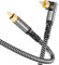 BlueRigger 90 Degree Subwoofer Cable (2M, Dual Shielded, Gold Plated 90°Male RCA to RCA Connectors) - for Subwoofer, Amplifier, Home Theater