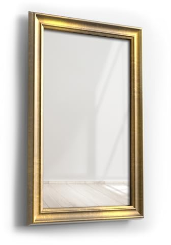 Picati Spiegelrahmen Barocko inkl. Spiegel | Aluminium Vintage | Spiegelmaß: 70x100 / 100x70cm | zzgl. 7,8 cm Rahmen | Wandspiegel | in 11 Größen