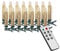 IC Winterworld 15 kabellose LED Christbaumkerzen mit Fernbedienung | Komplett-Set | flammenlose Kerzen mit Tropfen | perfekte Alternative zur Lichterkette (gold glänzend)