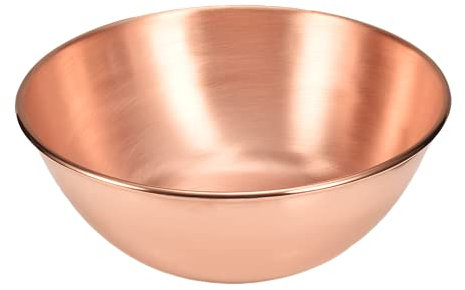 EnerMagiX Copper Mixing Bowl, 99.9% Pure Copper Bowl for Salad, 7.9 inch Diameter, Egg Beating, Decorative & Kitchen Serving Purposes