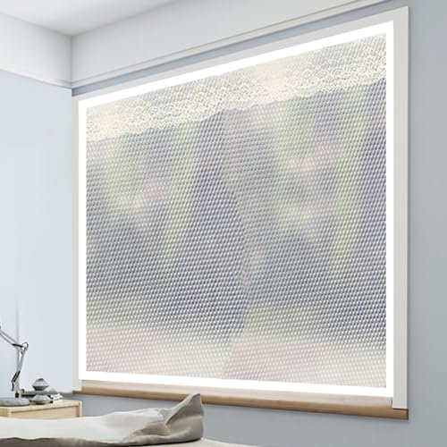 Isolier-Schutz-Vorhang,Fenster Isolierfolie Wärmeschutzvorhang für Türen,Kälteschutz und Wärmeschutz im Winter,Wasserdicht,Winddicht,Selbstklebend,mit Klettverschluss,Breite x Höhe (100x220cm)