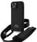 Lacoste LCHCP15SSPVCK Hülle für iPhone 15/14 / 13 6.1 Schwarz hardcase Iconic Petit Pique Crossbody