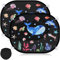 Mngevcy Sonnenschutz Auto Baby mit UV Schutz (2er Set), 44x36.5 Sonnenschutz Auto Kinder mit 8 Saugnäpfen, Motiv: Ozean Welt