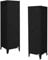 ML-Design 2er Set Aktenschrank hoch 38x38x137,5 cm, Schwarz, Stahl, Büroschrank Freistehend 4 Beinen, Metallspind Einzeltür, 3 Innenfächer, Lagerschrank Stahlschrank Metallschrank Aufbewahrungsschrank