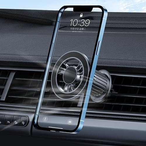YmhxcY MagSafe Car Vent Phone Holder, Flexible Rotation Magnetic Holder, Universal Compatible with iPhone 15 Pro Max Plus 14 13 12, MagSafe Case - Black