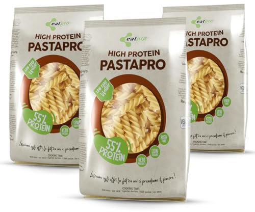 Pasta Proteica Senza Carboidrati Fusilli 750g EatPro Pasta Chetogenica Con 55% Di Proteine E Ricca In Fibre, Pasta Low Carb 25% Carboidrati Netti, Keto Diet Cibo Proteico, Dieta Chetogenica Prodotti