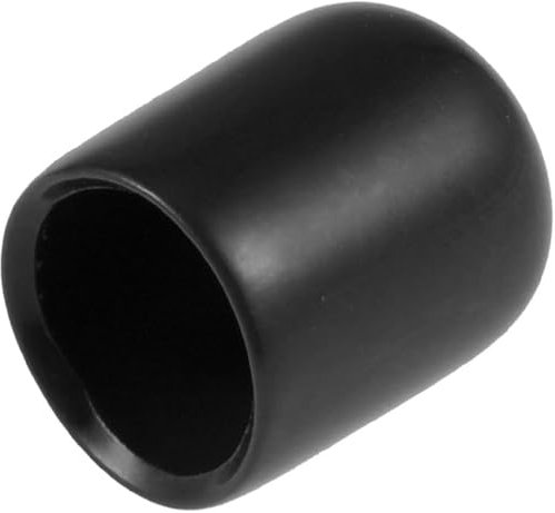 TA-VIGOR 20Pcs Rubber End Caps, 9.5mm ID Round Flexible Screw End Caps Thread Protectors, Black Vinyl Bolt Covers Rubber Covers for Screws, Tubes, Cables, Wires, etc