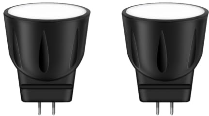 Noobibaba MR8 12V LED GU4 Halogenbirne 2W 10W 20W Ersatz 2700K 120°2-Stück | 120°Abstrahlwinkel, 8W-20W Halogen Ersatz, MR8 12V Warmweiß 2700K, Nicht Dimmbar, GU4 LED für Vitrine, Modellbau, Industrie