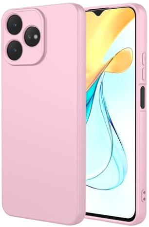 BORYA Silikon Hülle für ZTE Blade V50 Design 4G, Ultra Dünn Seidig Weiches Berühren Stoßfest Handyhülle, Premium TPU Schutzhülle, Kratzfest Mikrofaserfutter Case Cover, Rosa