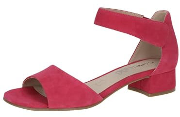CAPRICE Damen Sandalen mit Absatz aus Leder mit Riemchen, Rosa (Pink Suede), 37.5 EU