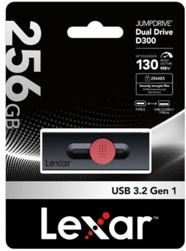 Lexar Memoria USB Dual Negro 256 GB