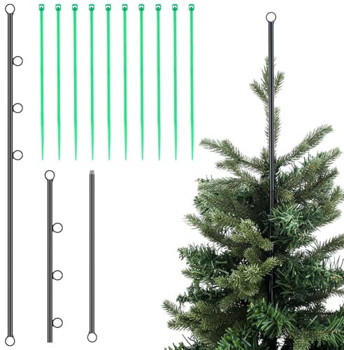 Burbell 19.7' Christmas Tree Topper Holder Sturdy Tree Topper Stabilization Kit Metal Support Rod Fits All Base Types for Halloween Tree and Holiday Garden Treetop Decoration