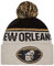 New Era Unisex Erwachsene NFL Team Color Cream Official Sideline Historic Cuffed Knit Pom Beanie Cold Weather Knit Hat, New Orleans Saints - Schwarz, Einheitsgr��e