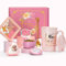 Regalo Dia de la Madre, Regalo Cumpleaños Madre, Regalo Madre Taza Set de Regalo, Regalo Mamá Vela Aromática, Llavero, Bolas de Baño de Rosas, Dia de la Madre Taza de Cerámica Jaspeada 400ml