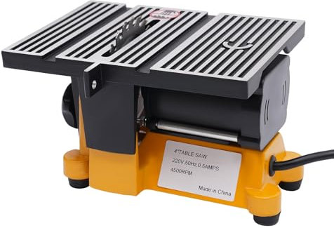 CLEADONG Sierra circular de mesa profesional, 90 W, 220 V, portátil de precisión, minisierra circular de mesa para proyectos de carpintería DIY