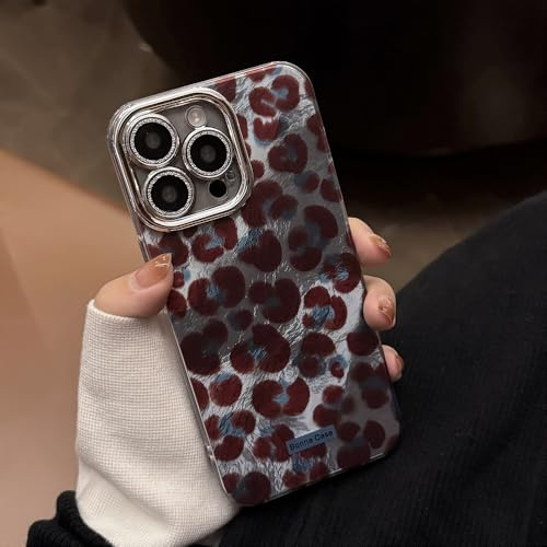 PAIXIKYZ Hülle Kompatibel mit iPhone 12 | Retro Spicy Leopard Print Handyhülle mit Objektivfilm Etui