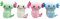 Axolotl 4PCs Entzückender lebendiger Squeeze Toy Resilient Stressspielzeug tragbare Angst- und Stressbekämpfung Axolotl Spielzeug für Kinder, Erwachsene, Axolotl -Geschenke, zufällige Farbe, lan
