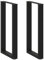 vidaXL Couchtischbeine U-Form 2 Stk. Schwarz 50x(90-91) cm Stahl, Tischbein, Tischbein Metall, Esstischbein, Möbelbein, Schreibtischbein