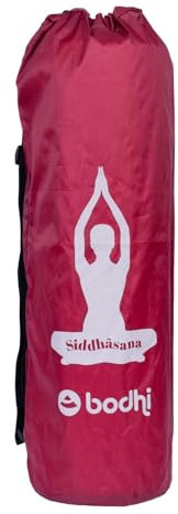 Bodhi Yogatasche Easy Bag | Tasche für Schurwollmatten & Yogamatten | Yogamatten-Tasche im XL-Format | Sporttasche für Yoga mit Design-Print | aubergine, 60 cm