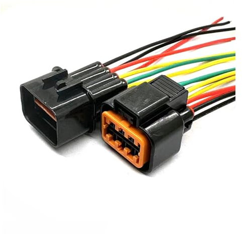 ANNBCDL Connecteur de faisceau de câbles de système d'éclairage automobile à 8 broches, prise de lampe de phare de voiture PB621-08020 PB625-08027(Dark Grey,5 Sets)