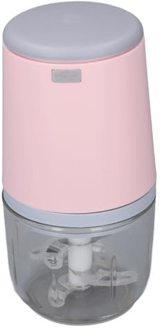 Mini Procesador de Alimentos, Interruptor de Presión Portátil, Máquina de Comida para Bebés, Mini Picadora de Frutas (luz roja)