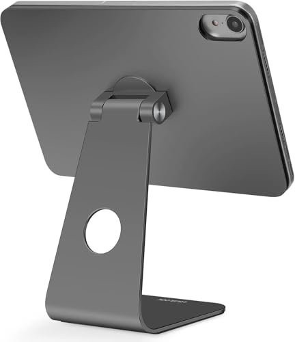 LULULOOK Soporte magnético para Apple iPad Mini 7 (A17 Pro) 2024/Mini 6 (8,3 Pulgadas 2021), Soporte de Aluminio para iPad Mini, Soporte Giratorio Ajustable para Dibujar o Ver (Gris)