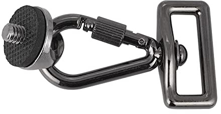 Pqahffowr Accessori per macchina fotografica, adattatore a vite da 1/4 pollici + gancio di collegamento per cinghia a tracolla, collo e cintura fotocamere reflex digitali