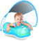 LAYCOL Flotador para bebé con Capota extraíble, Bola de flotabilidad extraíble para Evitar Que se vuelque, Ayuda a la Piscina para bebés a Partir de 3-36 Meses (Azul, S)