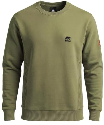 FORSBERG Crewneck Sweatshirt mit elastischen Einsätzen
