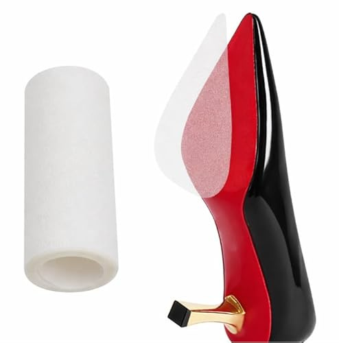 Cinta Protectora Antideslizante para Suelas,10×100 cm Adhesivo Transparente con Tijeras Plantillas de Goma para Zapatos Tacones Altos Suelas Lisas Antideslizante Autoadhesivo para Mayor Seguridad