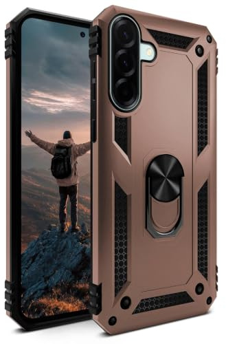 ONEFLOW für Samsung Galaxy A57 5G Hülle mit Handygriff Ständer, Outdoor Schutzhülle stoßfest Panzerhülle mit Kameraschutz, Handyhülle Hybrid TPU Case, Titan Cover, matt Rosa