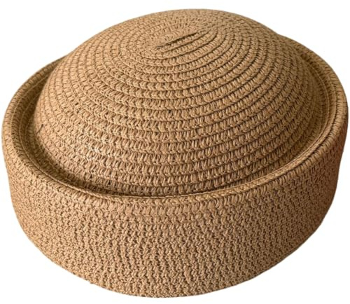 Muteitt Sombrero De Paja Tipo Pastillero, Sombreros De De Verano, Fedora Retro para Bodas, Boina para Fiestas De Té, Tocado De Estilo Francés, Sombrero De Artista/Pintor