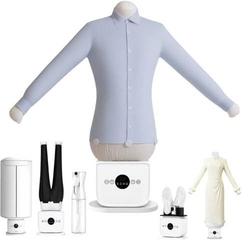 Viridux Plancha Automática para Camisas, Muñeco Portátil con Temporizador