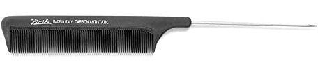 Jäneke Profi-Nadelstiel-Kamm 55821 aus Carbon (antistatisch), Carbonkamm zum Frisieren und Abteilen von Haarpartien, 21,5 cm, mittlere Zahnung …