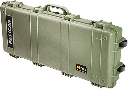 PELI 1700 Koffer, Lange Schutzbox für Stative, Bogen, IP67 wasserdicht, mit Schaumeinlage (zuschneidbar), Farbe: Olivgrün