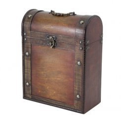 Antique Effect 3 Bottle Wooden Wine Box by notjustballoons