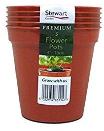 Flower Pot (5 Pack) Terracotta 4in by Stewarts