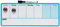 Nobo Mini Magnetic Whiteboard Weekly Planner, Dry Wipe, Wall Mountable, 2 Tone Design, Integrated Pen Clip, Includes Pen & Magnets, 360 x 140 mm, Blue, 1904047