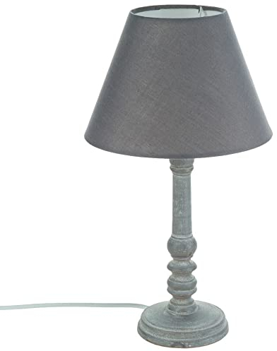 ATMOSPHERA CREATEUR D'INTERIEUR Tischlampe, charmanter Stil, Farbe Grau patiniert