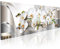 murando - Leinwand Bilder Blumen Orchidee 135x45 cm Vlies Leinwandbild 1 TLG Kunstdruck modern Wandbilder Groß XXL Wanddekoration Design Wand Bild Panoramabild - Natur Ornament Abstrakt Silber