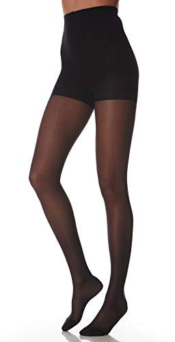 SCUDOTEX Collant 140 Deniers Maille Tricotée Compression Décroissante de Moyenne à Forte 19-22 Hg mm Couleur Noir Taille 6