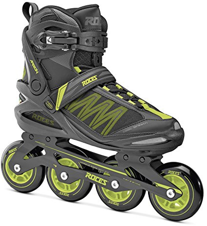 ROCES Damen Fitness Inlineskate Model Argon, Schwarz/Azurblau, Unisex, 400768, Schwarz/azurblau, 8 US