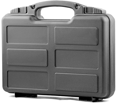 Merdia Case Handfeuerwaffenetuis Abschließbarer Pistolenetui mit vorgeschnittenem Schaumstoff Revolver Schutzhülle Leichtes Gewicht Einfach zu tragen