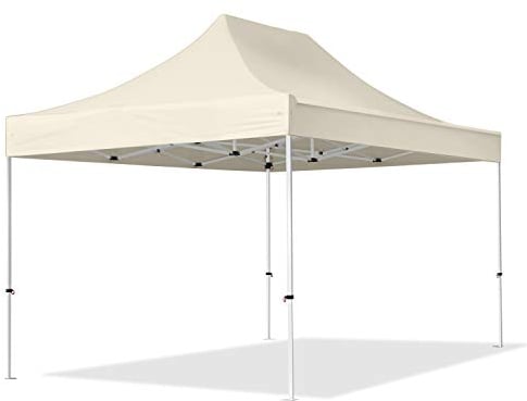 TOOLPORT 3x4,5m Pavillon Faltpavillon ohne Seitenteile Stahl Faltzelt Garten Partyzelt Creme