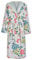 Pip Studio Bademantel Good Evening Weiß Hell Beige Sauna Morgen Mantel Blumen Blüten Print Design Frottier Velours, Größe:M