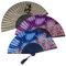 KIMI-HOSI 3 Stück Handfächer Hand Folding Fans Bambus Handheld Faltfächer Chinesische Folding Fans mit Quaste für Geschenke Wanddekoration Party Tanzabend Schwarz Blau Lila