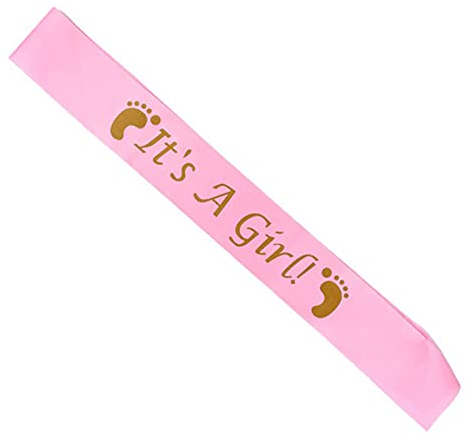 Schärpe Baby Mädchen Rosa It's a Girl Babyshower Deko für Babyparty Deko Mädchen Schwangerschaft Mutterschaft Babyshower Babydusche Mädchen