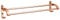 YQ&TL Double Towel Rail, 23.6in/60cm Wall Mounted Towel Bar,Space Aluminum Towel Rack Holder with Double Hooks Rose gold